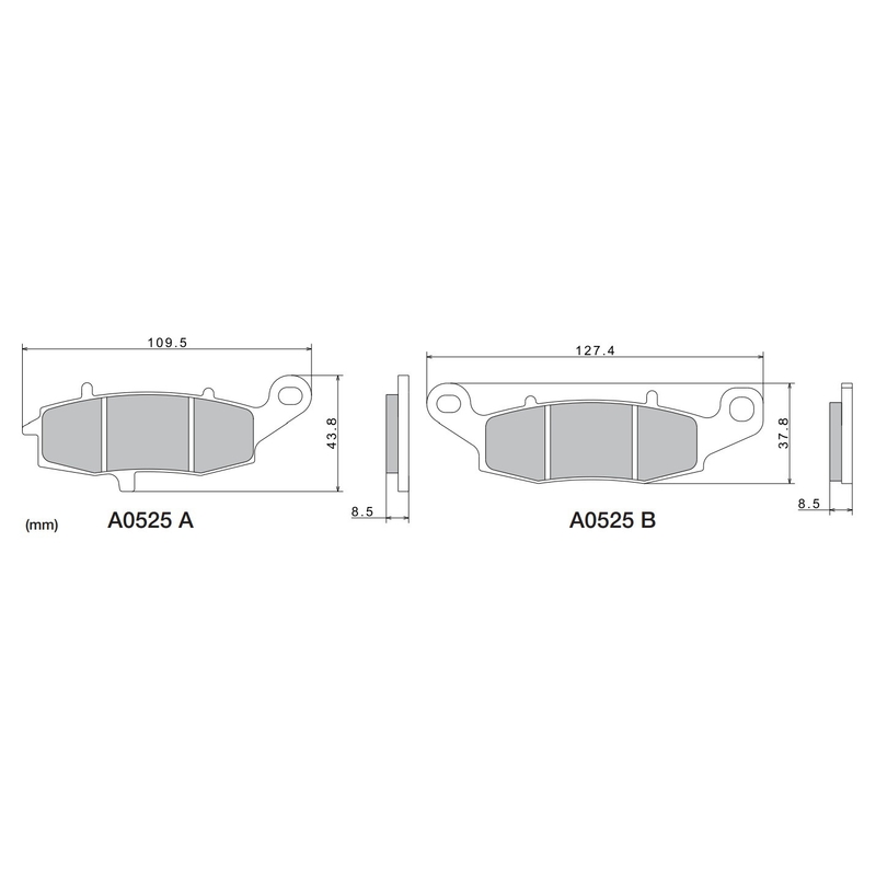 Plăcuțe de frână NISSIN semi-metalice M501-402 2 buc.
