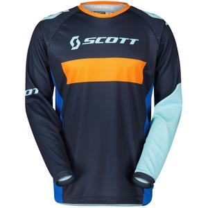 Tricou motocross SCOTT 350 RACE EVO albastru-portocaliu