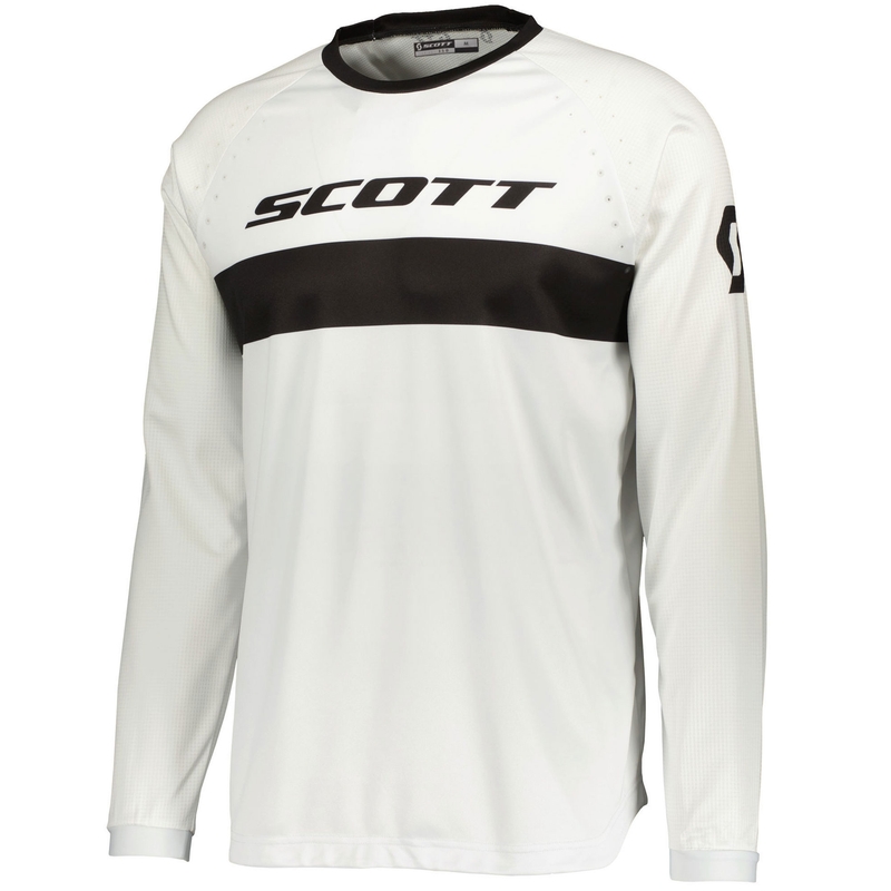 Tricou motocross SCOTT 350 SWAP EVO negru-alb