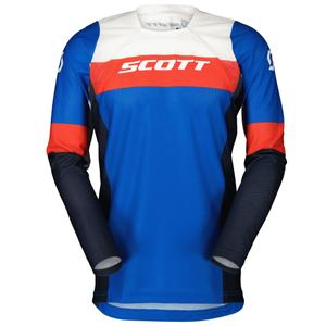 Tricou motocross SCOTT 450 ANGLED LIGHT albastru-roșu