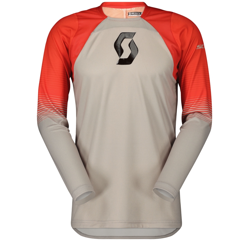 Tricou motocross SCOTT 450 PODIUM gri-roșu