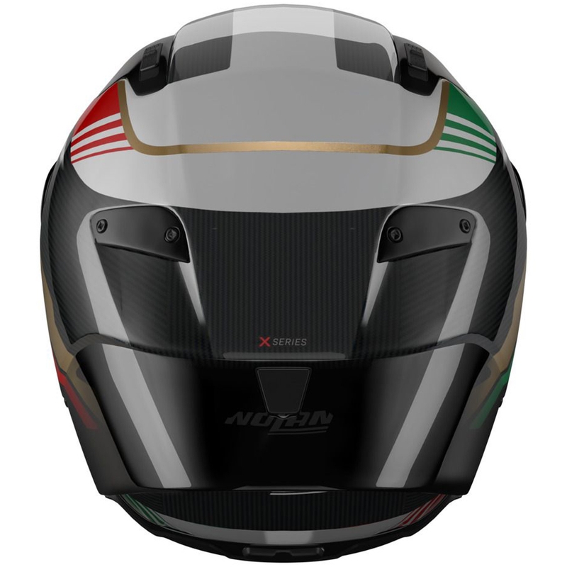 Cască integrală pentru motocicletă Nolan X-804 RS Ultra Carbon Piega negru-auriu-roșu-verde lucios