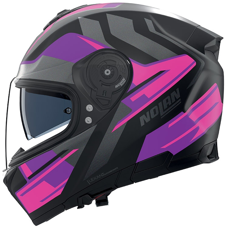 Cască integrală pentru motocicletă Nolan N80-8 Trittico 358 negru mat-roz-antracit