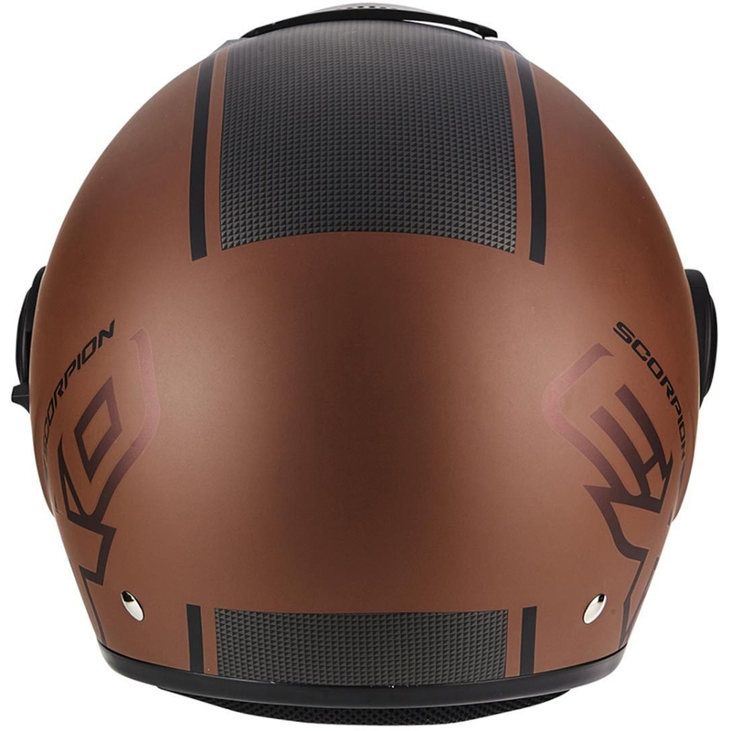 Cască de motocicletă deschisă Scorpion EXO-CITY Avenue maro-negru