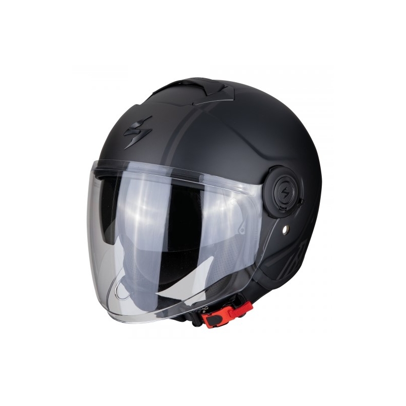 Cască de motocicletă deschisă Scorpion EXO-CITY Avenue negru-argintiu