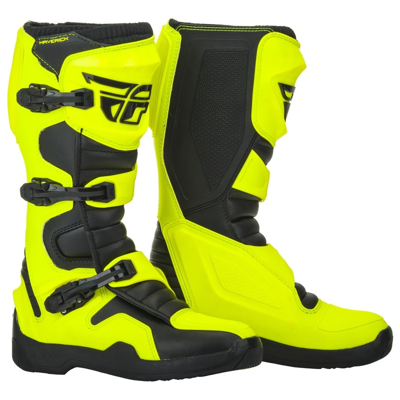 Cizme de motocicletă Fly Racing NEW Maverik 2019 negru-fluo galben