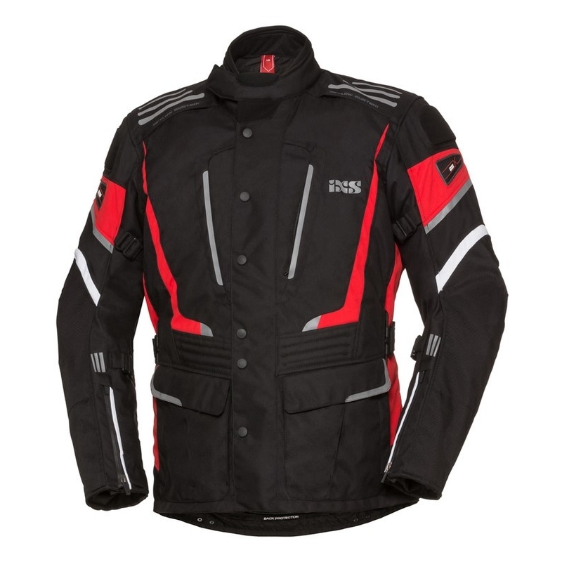 Geacă de motocicletă iXS Powells negru și roșu