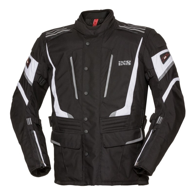 Jachetă de motocicletă iXS Powells pentru femei, negru și alb