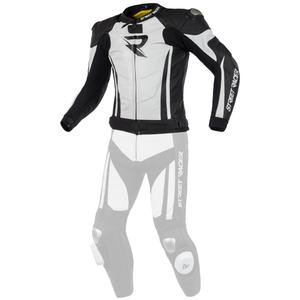 Geacă moto pentru bărbați Street Racer Fasttrack negru-alb lichidare