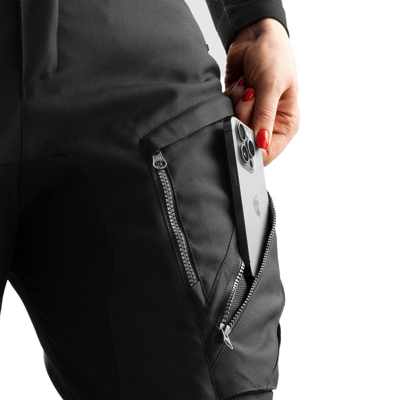 Pantaloni de motocicletă extensibili pentru femei Rebelhorn Hardy 3.0 negri