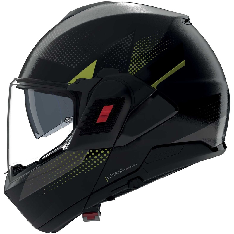 Cască de motocicletă pliabilă Nolan N120-1 Ciclone gri mat-negru-verde