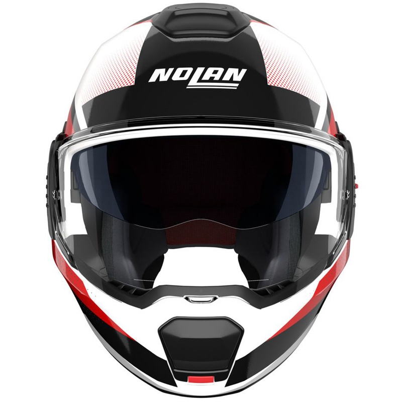 Cască de motocicletă pliabilă Nolan N120-1 Ciclone 363 alb-negru-roșu