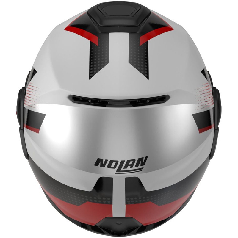 Cască de motocicletă pliabilă Nolan N120-1 Ciclone 363 alb-negru-roșu