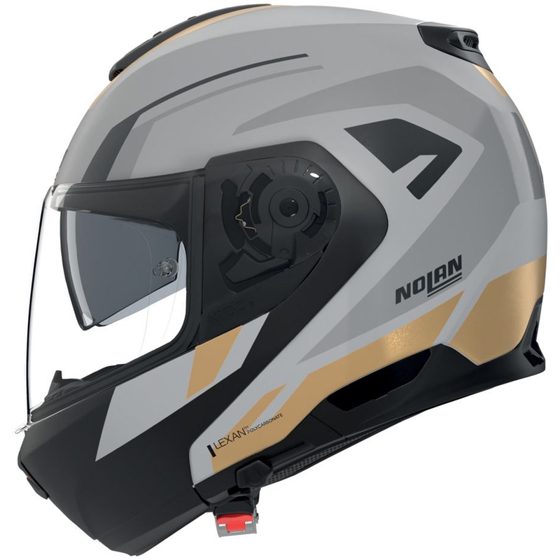 Cască de motocicletă pliabilă Nolan N100-6 Cinetico N-COM 360 gri mat-negru-antracit-auriu