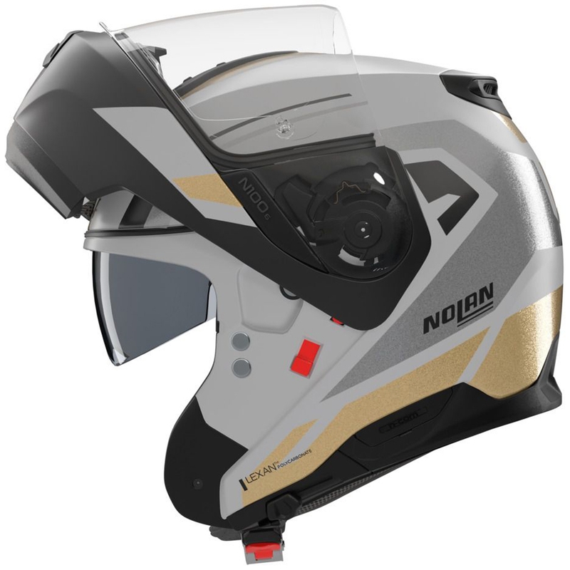 Cască de motocicletă pliabilă Nolan N100-6 Cinetico N-COM 360 gri mat-negru-antracit-auriu