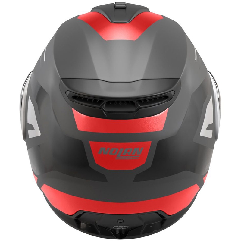 Cască de motocicletă pliabilă Nolan N100-6 Cinetico N-COM 361 gri mat-alb-roșu