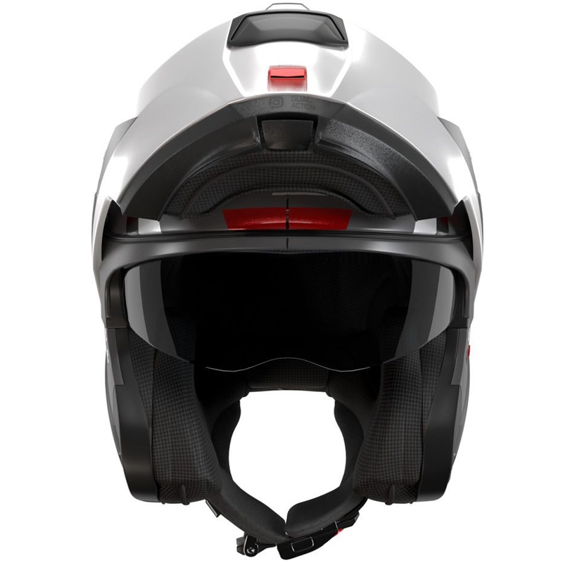Cască de motocicletă pliabilă Nolan N100-6 Cinetico N-COM 361 gri mat-alb-roșu