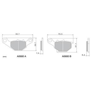 Plăcuțe de frână NISSIN semi-metalice M501-410 2 buc.
