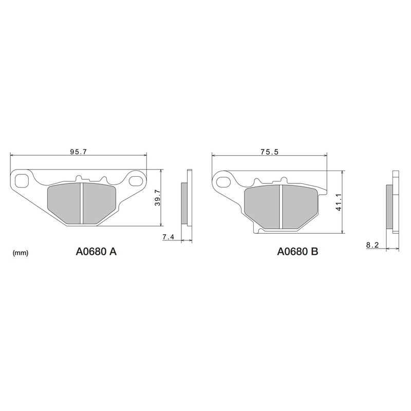 Plăcuțe de frână NISSIN semi-metalice M501-410 2 buc.