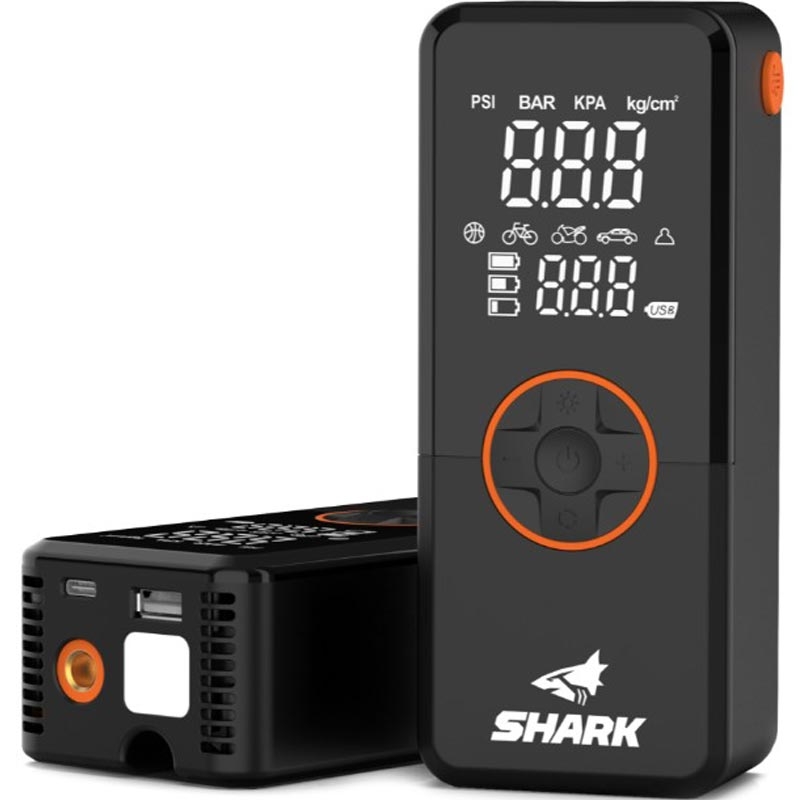 Compresor cu baterie și baterie externă SHARK BP-150 negru