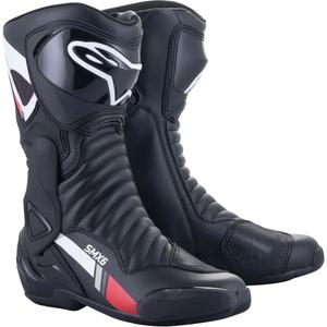 Ghete moto Alpinestars S-MX 6 negru-alb-gri-roșu