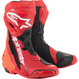 Ghete moto Alpinestars Supertech R Vented rosu fluo