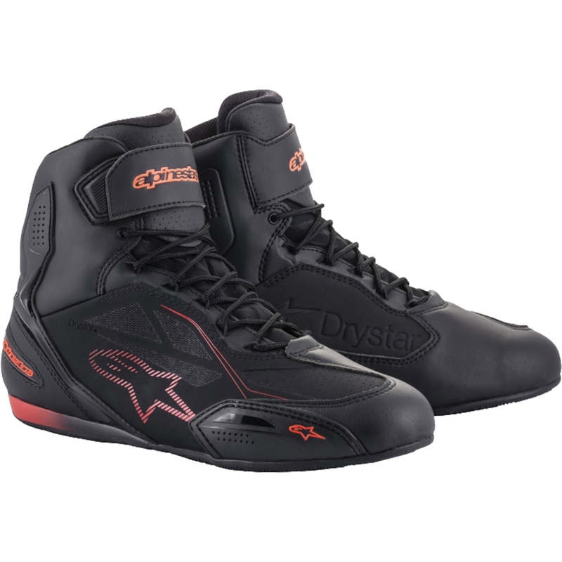 Ghete moto Alpinestars Faster 3 Drystar negru-rosu fluo
