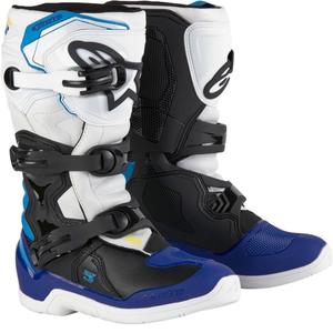 Alpinestars Tech 3S Youth Alb-Negru-Albastru pentru copii Cizme de motocicletă