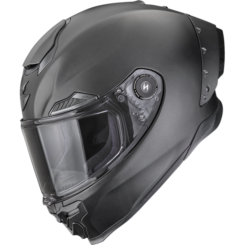 Cască integrală pentru motocicletă Scorpion EXO-RACE Air Solid FIM2, neagră mată perlată