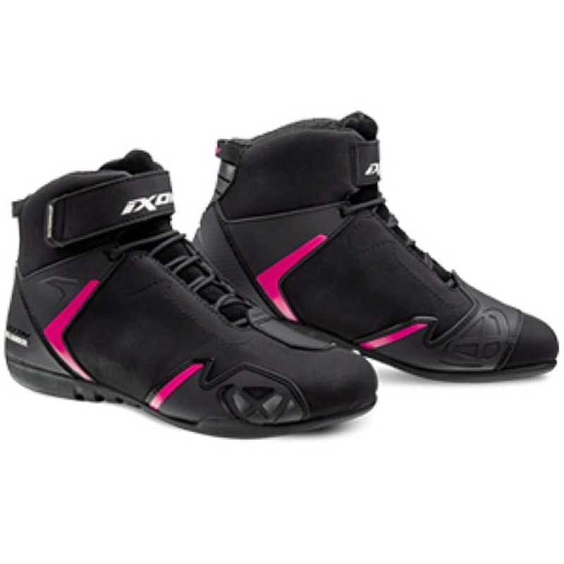 Ghete moto dama IXON Gambler WP negru-roz