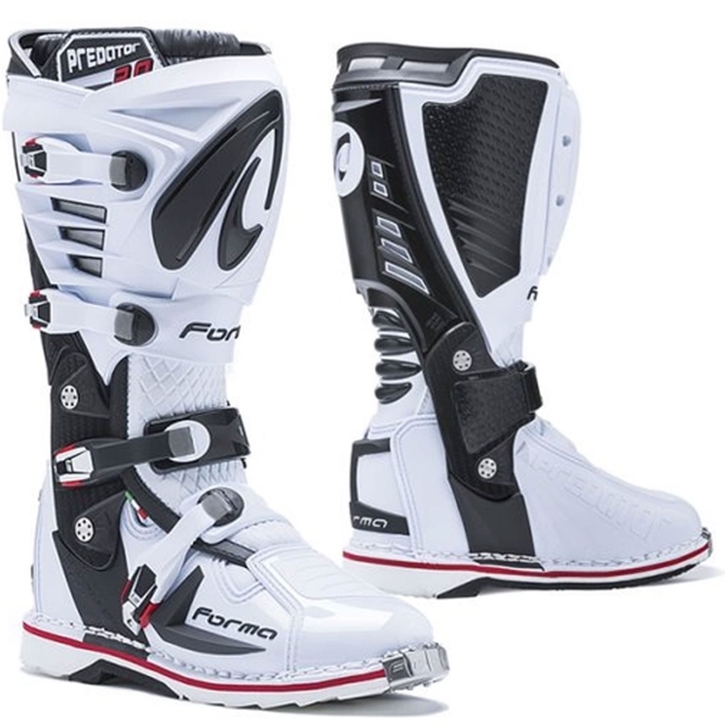 Ghete moto Forma Predator 2.0 albe