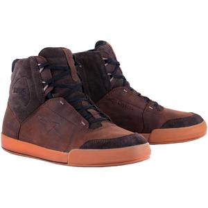 Cizme moto Alpinestars Chrome Crafted Drystar din cauciuc maro