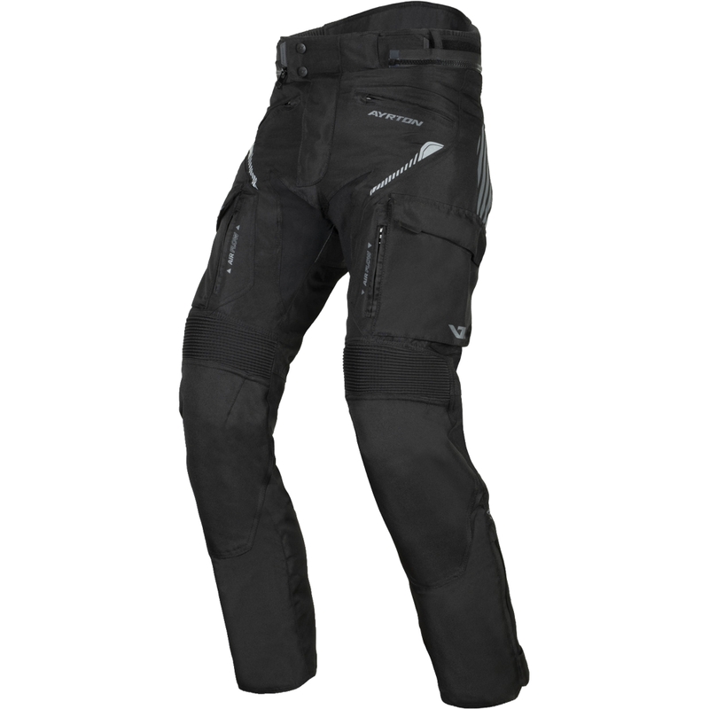 Pantaloni de motocicletă Ayrton Rally II negru-gri