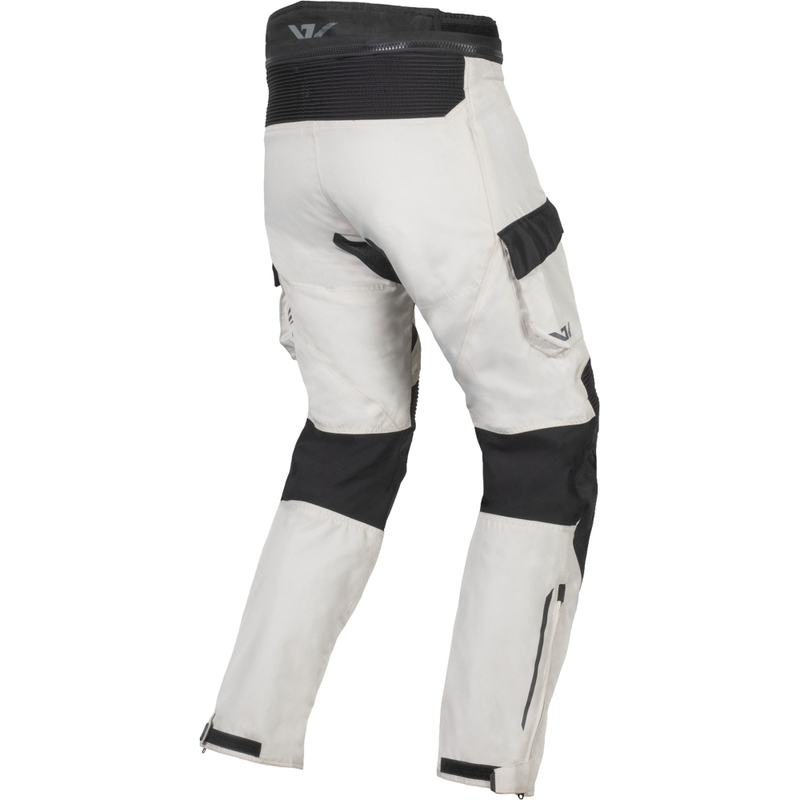 Pantaloni motocicletă Ayrton Rally II alb-negru-gri