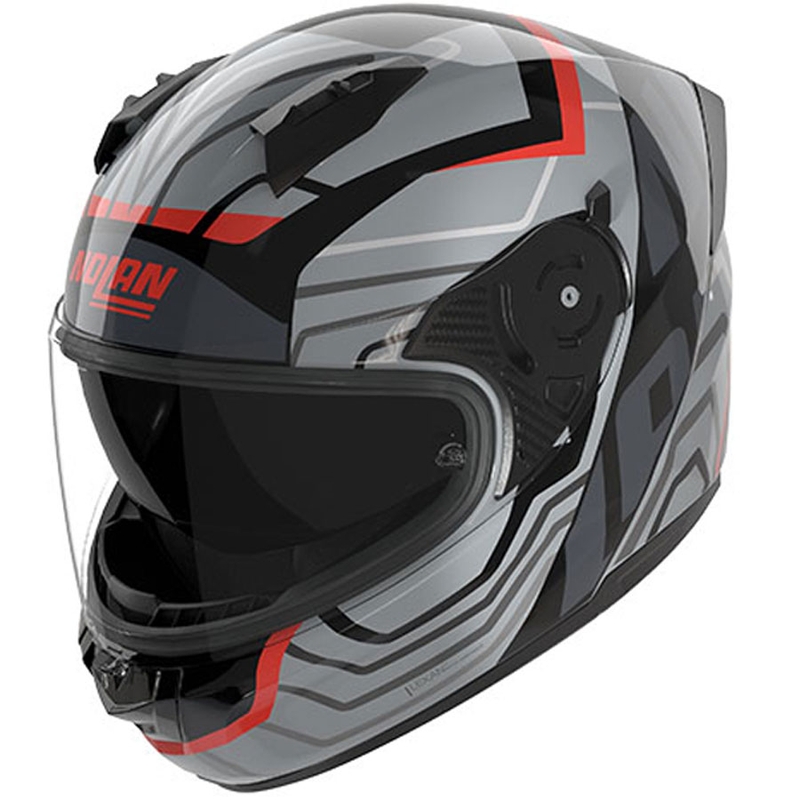 Cască integrală pentru motocicletă Nolan N60-6 Eclettico 351 gri-negru-roșu
