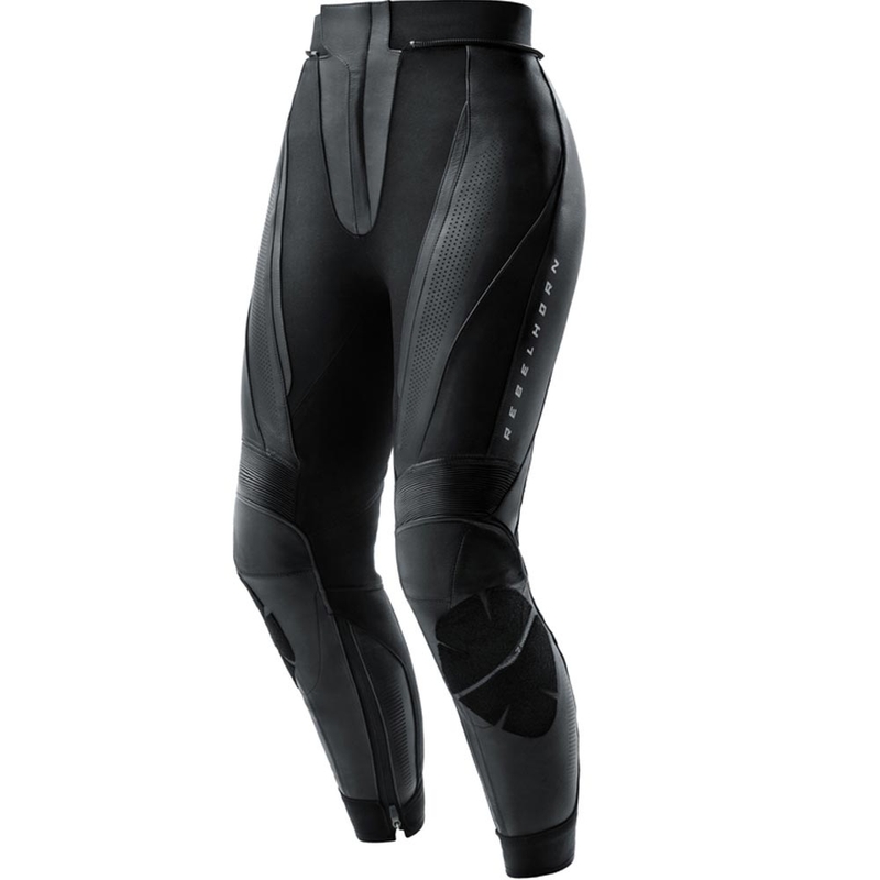 Pantaloni moto long din piele Rebelhorn Diva negri