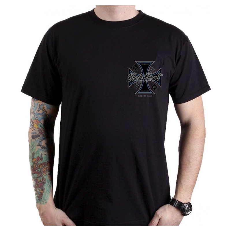 Tricou pentru bărbați Black Heart Chopper Cross