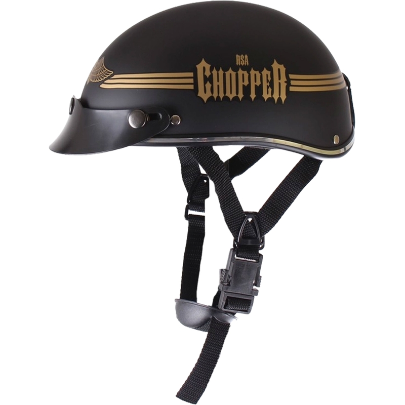 Cască moto Braincap RSA Skull negru mat