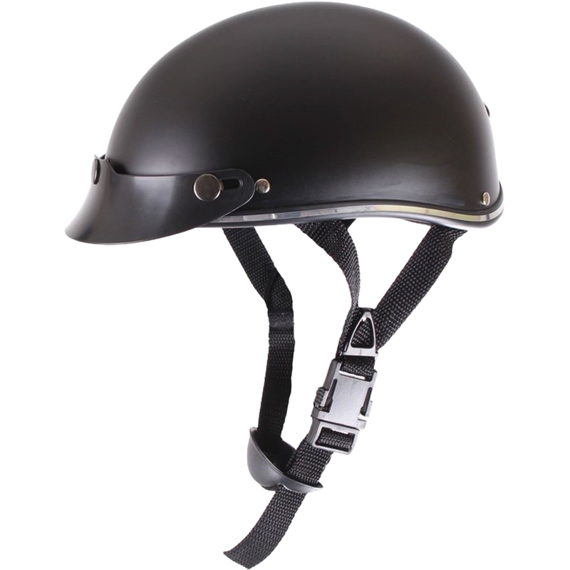 Cască de motociclist cu ornament cromat RSA Chrome negru mat