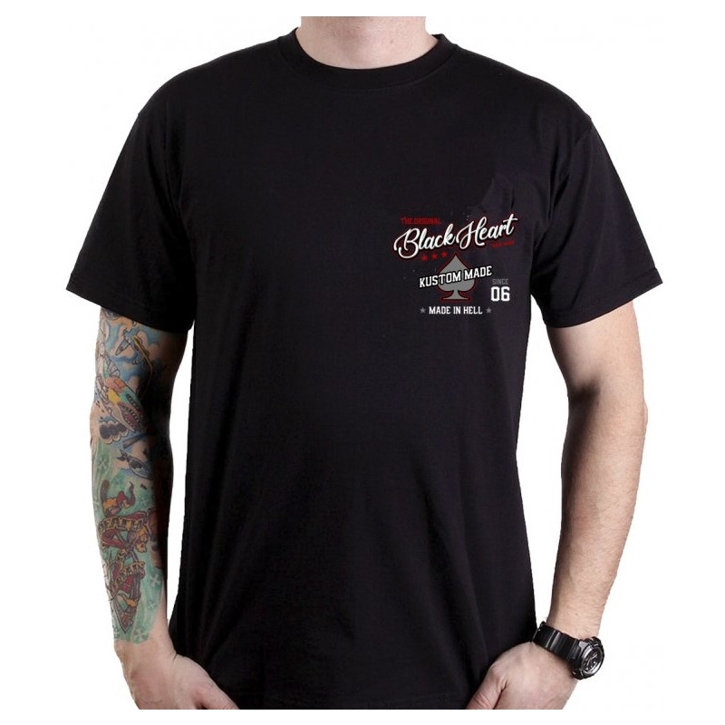Tricou pentru bărbați Black Heart Red Chop