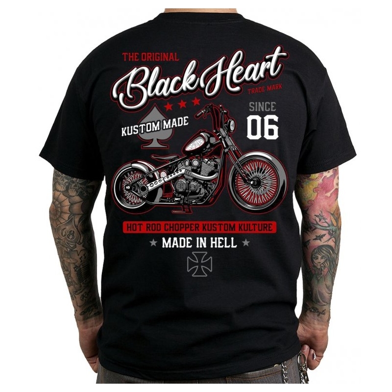 Tricou pentru bărbați Black Heart Red Chop
