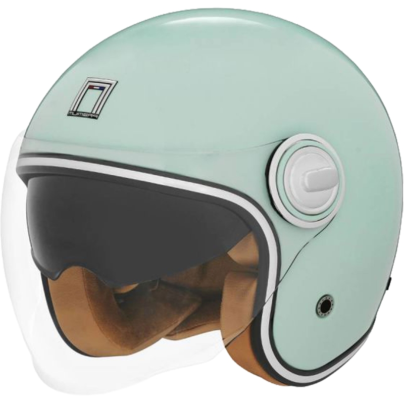 Cască de motocicletă NOX PREMIUM Heritage open face verde pastel