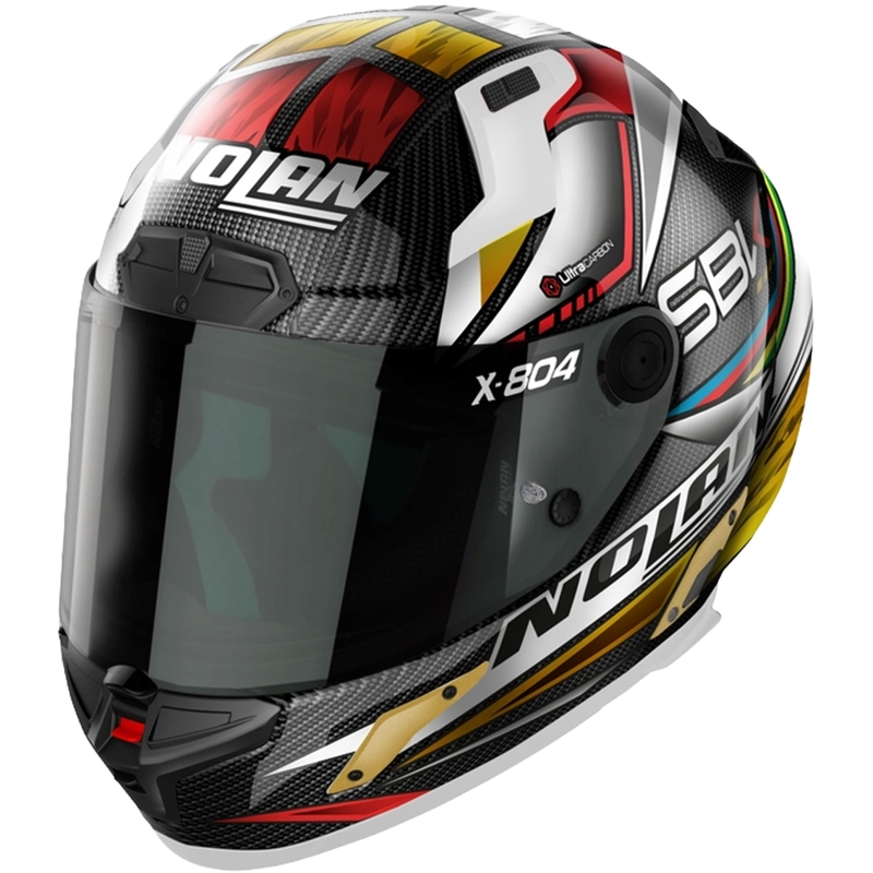 Casca moto integrala Nolan X-804 RS Ultra Carbon SBK negru-rosu-auriu