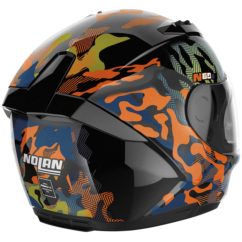 Cască integrală pentru motocicletă Nolan N60-6 Foxtrot 34 negru-portocaliu-albastru