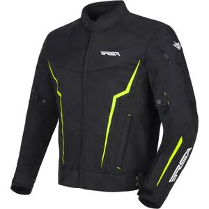 Geacă de motocicletă RSA Bolt negru-alb-alb-galben-fluo