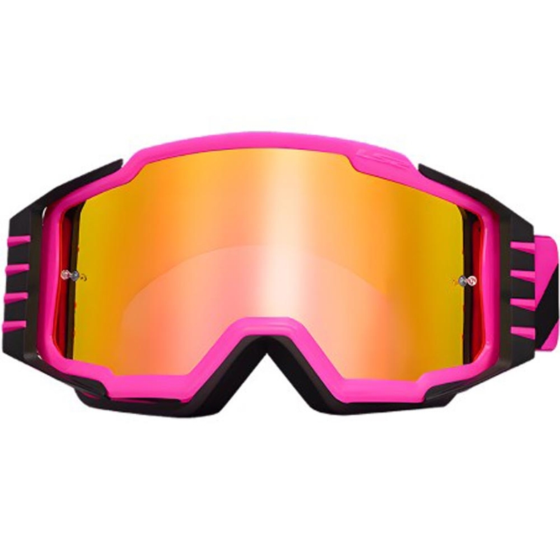 Ochelari motocross LS2 Charger PRO roz cu plexiglas iridium
