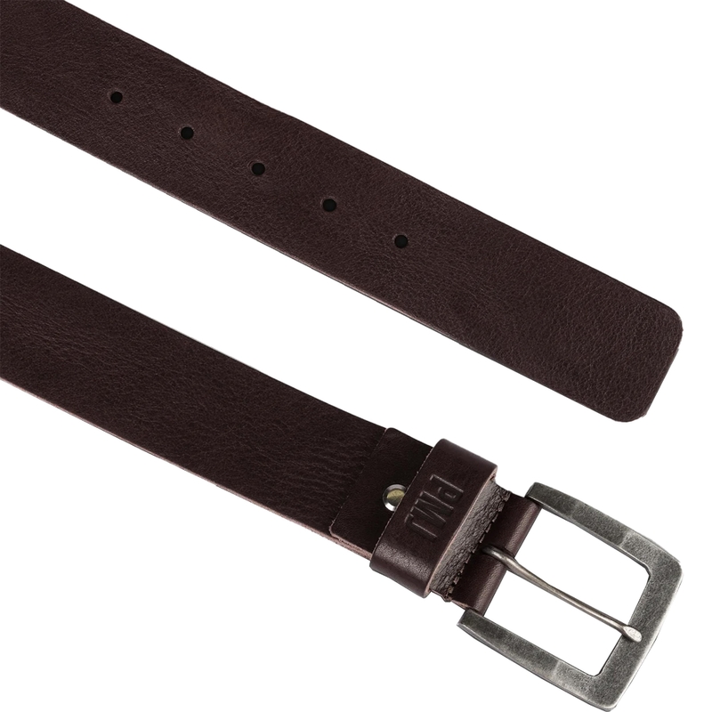 Curea de motocicletă din piele PMJ Leather Belt maro lichidare