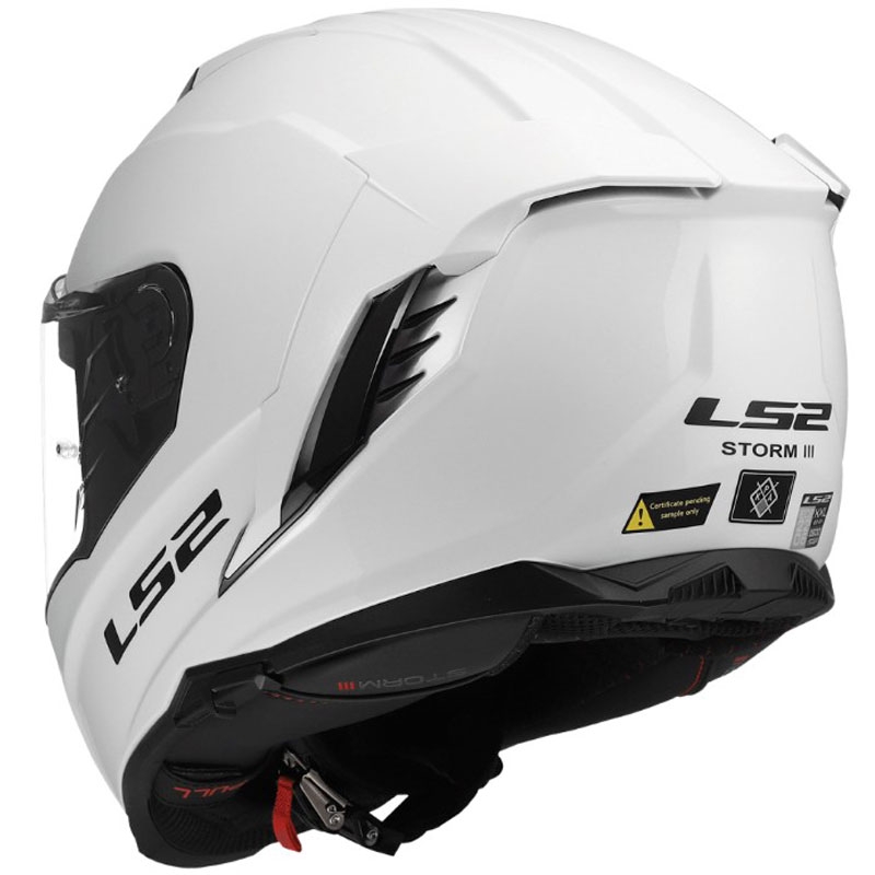 Cască integrală pentru motocicletă LS2 FF818 Storm III Solid, alb lucios