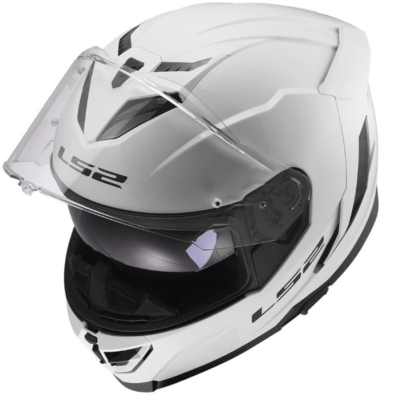 Cască integrală pentru motocicletă LS2 FF818 Storm III Solid, alb lucios