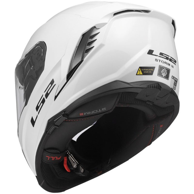 Cască integrală pentru motocicletă LS2 FF818 Storm III Solid, alb lucios